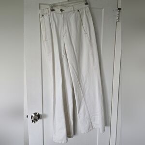 Zara Women's Cream Flare Jeans